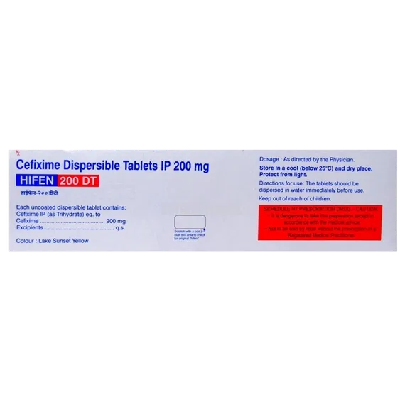 hifen 200mg dt tablet 10's
